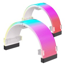 LDPCSJ RGB Cable Extension PC Kit, Flexible ARGB Lighting Sleeves, RGB PC Cables picture
