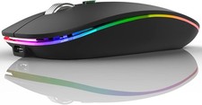 TENMOS Wireless Bluetooth Mouse, LED Slim (Bluetooth 5.1/5.0 + USB) 2.4GHz Recha picture