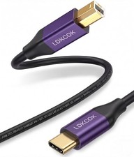 LDKCOK USB B to USB C Printer Cable 10FT, USB C MIDI Cable Compatible for MacBoo picture