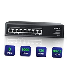 All 8 Port Gigabit PoE Switch 120W Ethernet Unmanaged Switch | IEEE SG308P picture