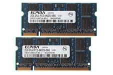 Elpida 4GB 2X 2GB 2RX8 PC2 6400 DDR2 800 Mhz 200Pin Sodimm Laptop RAM Memory #N picture