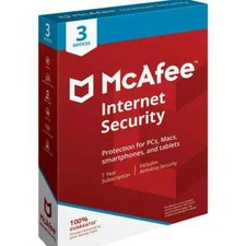 Factory-Sealed US Retail Box McAfee Internet Security 3 Devices picture