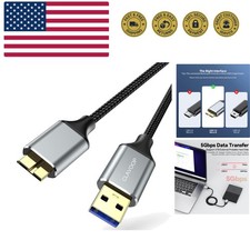USB 3.0 Micro B Cable 1.5 FT, External Hard Drive Cable 5 Gbps High-Speed USB... picture