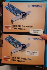 QTY: 2 TRENDnet TFM-PCIV92A 56K High Speed Internal PCI Modem - Data/Fax/Voice picture