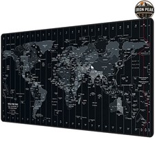 Extended Gaming Mouse Pad World Map 35.4 x 15.7 in XXL Desk Mat Non-Slip picture