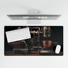 Steampunk Coffee Machine Desk Mat 31.5