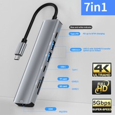 7 in 1 Multiport USB-C Hub Type C To USB 3.0 4K HDMI PD Adapter For Macbook Pro picture