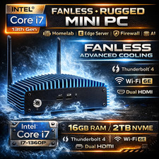 NEW Simply INTEL NUC Rugged FANLESS NUC13ANHi7 Core i7 Mini PC | 16GB | 2TB SSD picture