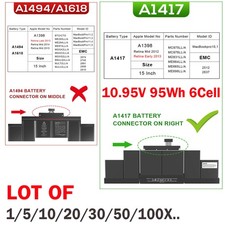 🧡LOT OF A1417 Battery For MacBook Pro 15