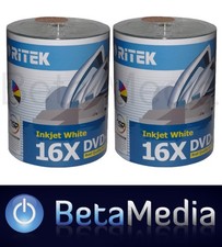 200 x Ritek Blank DVD-R media 16X 4.7GB Full Hub Printable DVD -R Discs picture