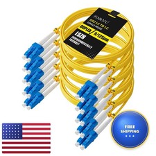 Foboiu 5 Pack OS2 LC LC Single Mode Fiber Patch Cable 2m/6ft, Individually picture