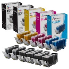 LD 12 Pk 2945B001 PGI220 CLI221 Black Color Ink Cartridge Set for Canon Printer picture
