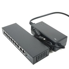 DSLRKIT 250m 10 Ports 8 PoE Switch Injector Power Over Ethernet 52V 120W max140W picture