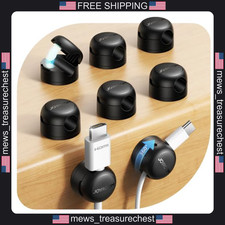 Joyroom Magnetic Cable Clips 8 Pack, 8mm Slot, 360° Swivel, Wire Organizer picture