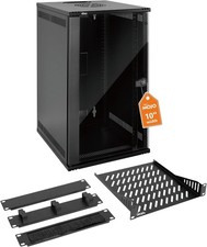 12U 10 inch Rack Wall Mount Network Cabinet Set 12.3W x 13D x 22.3H- Load picture