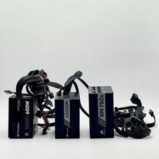 LOT OF 3 DESKTOP PC POWER SUPPLIES – THERMALTAKE & CORSAIR – TESTED WORKING picture