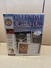 Calendar Creator Christian Edition PC Software Rare Vintage Unique New Sealed picture