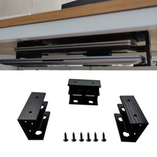 3 PCS Under Desk Double Decker Laptop Holder Mount Bracket Keyboard Storage picture