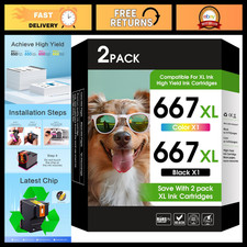High-Capacity 667XL Ink Cartridges - Black & Color Compatible Replacement Set picture