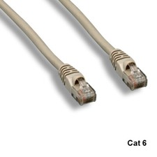 KNTK Gray 100ft Cat6 UTP Patch Cord 24AWG 550MHz Panel Router Networking RJ45 picture