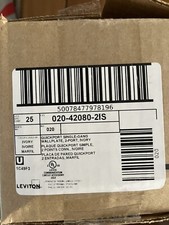Leviton -020-42080-2IS QuickPort,SingleGang,Wallplate, 2 Port, IvoryNew/25 picture