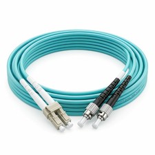 1M LC-ST Duplex OM3 10GB Multimode Fiber Optic Cable Patch Cord picture