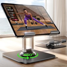LISEN for iPad Stand Holder [All-Metal Foldable] Adjustable Tablet Stand for Des picture