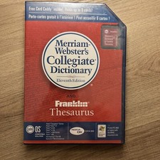 Merriam Webster's Collegiate Dictionary Franklin Thesaurus 11th Ed. PIN picture
