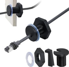 RV Cable Passthrough for Starlink Mini, RV Cable Grommet 35mm/1pcs Black picture