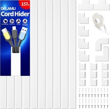 Versatile 157in Cord Cover - Snap Installation for Stylish Cable Management picture