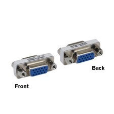 [x10] HD15 Female/Female Mini Adapter VGA 15 Pin Low Profile Changer for Video picture