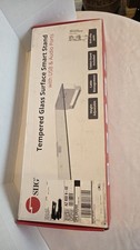 MOUNT-IT MI-7265 TEMPERED GLASS SURFACE & ALUMINUM SMART MONITOR STAND W USB HUB picture