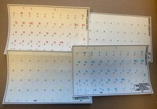 FRENCH QWERTY Keyboard Stickers Transparent - 5 PCS PKG picture