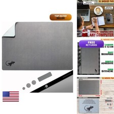 Travel Stick on Mouse Pad Adhesive Bottom Peel Sticks to Any Surface XL Gray picture