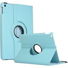 Leather Flip Rotating Portfolio Stand Case Cover for iPad 7/8 10.2″ LIGHT BLUE picture