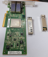 HP QLogic QLE2562-HP Dual Port 8GB Fibre Channel PCIE 489191-001 AJ764A w/2x SFP picture