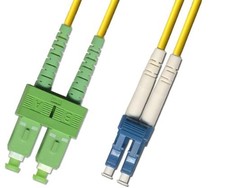 1M Singlemode Duplex Fiber Optic Cable 9/125 LC/UPC to SC/APC Patch Cord picture