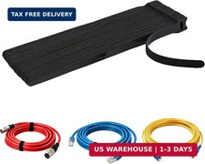12 Inch Black Cable Ties 50 PCS Reusable Fastening Cable Straps Adjustable Hook picture