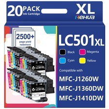 LC501XL Ink Cartridges for Brother MFC-J1360DW MFC-J1260DW MFC-J1410DW picture