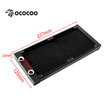  120mm 240mm 360mm Radiator Aluminum G1/4 Threads Water Cooling Black picture