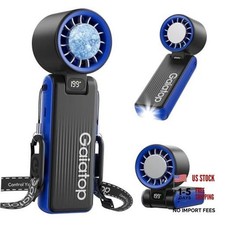 Portable Handheld Turbo Fan with Ice Cooler, 6000mAh 32H Cooling Classic Blue picture