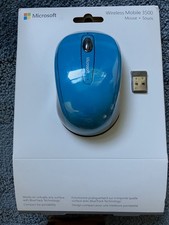 Microsoft Wireless Mobile Mouse 3500 BlueTrack (CYAN BLUE) - NEW IN SEALED BOX picture