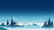 Landscape  nature winter trees water reflection house Custom Gaming Mat Desk picture
