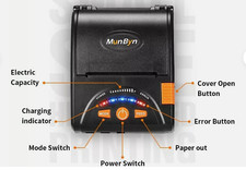 MUNBYN 58mm Receipt Printer, Android Bluetooth Mobile POS Printer IMP001 picture