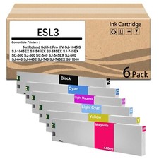 6 Pack ESL3 ESL3-4BK ESL3-4CY ESL3-4MG ESL3-4YE ESL3-4LC ESL3-4LM ECO-SOL MAX picture