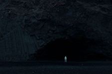 Landscape night mountains cave dark low Custom Gaming Mat Desk picture