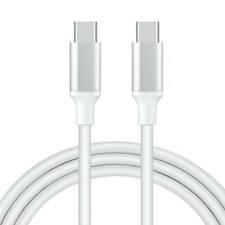 White 5ft USB-C to Type-C Cable Fast Charger USB Cord Power Wire for Smartphones picture