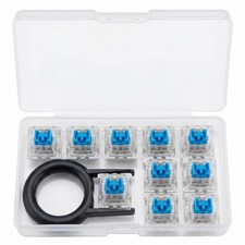 10 Pcs Blue Mechanical Keyboard Switches 3 Pin Clicky, Replacement Switches for picture