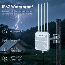 WAVLINK WIFI 7 WIFI 6 OUTDOOR EXTENDER ROUTER SIGNAL BOOSTER LONG AMPLIFIER IP67 picture