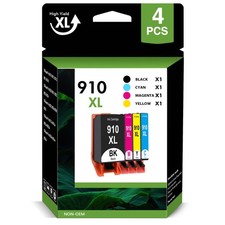 4PACK 910XL Ink Combo W/Chip for HP OfficeJet Pro 8015 8020 8022 8025 8028 8015 picture